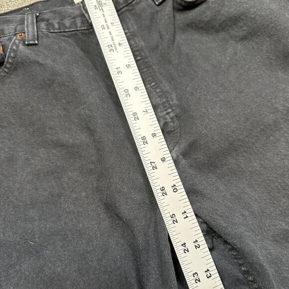 Re/Done Black / Grey Cuffed Straight Leg High Waisted Jeans in Women's Size 28 - Picture 4 of 6